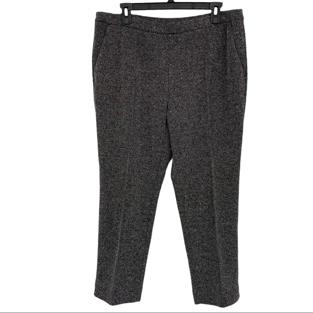 Coldwater Creek Black White Textured Pants Women's Petite Large Pockets